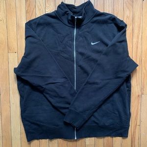 Zip up black nike sweat shirt